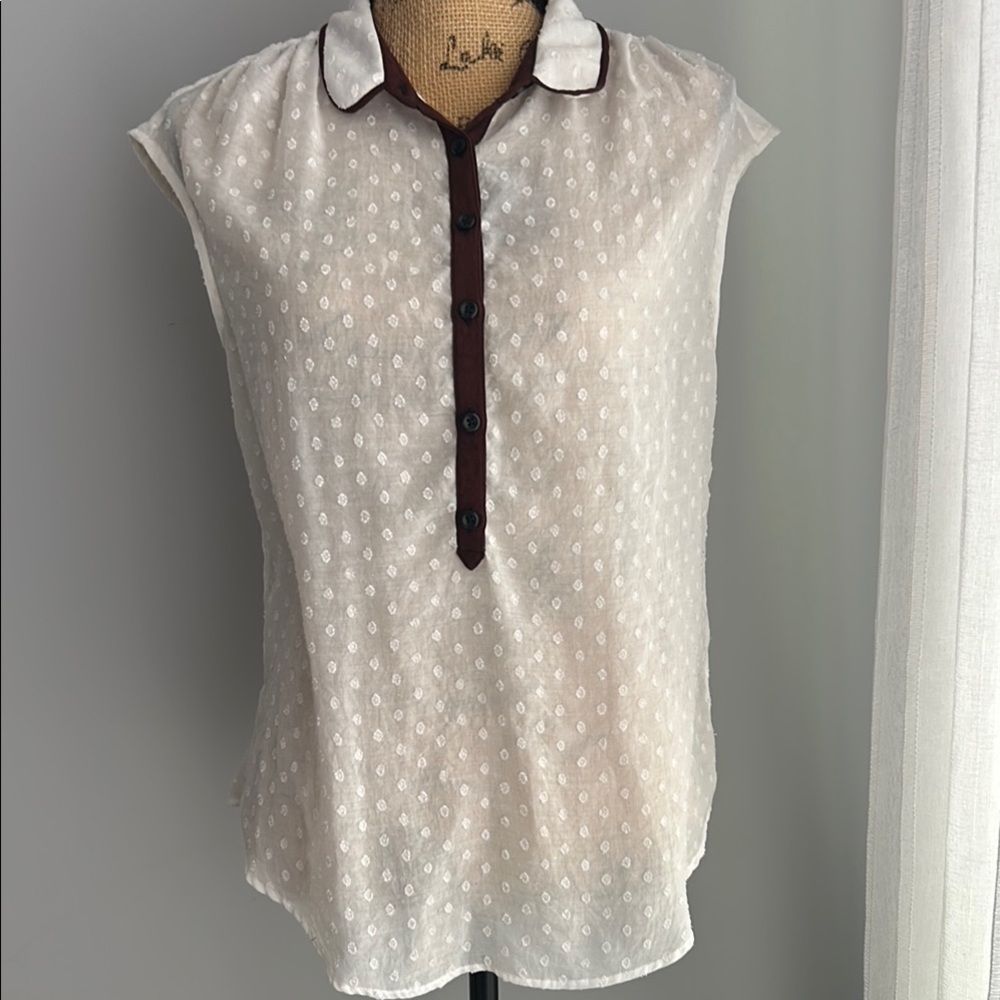 Elegant Cream Sleeveless Blouse
